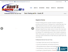 Tablet Screenshot of davesheatingandairlincoln.com